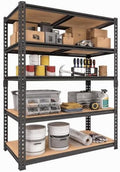 2400LBS Garage Shelving, 28" Wx12 Dx60 H Metal Storage Shelves by Unknown