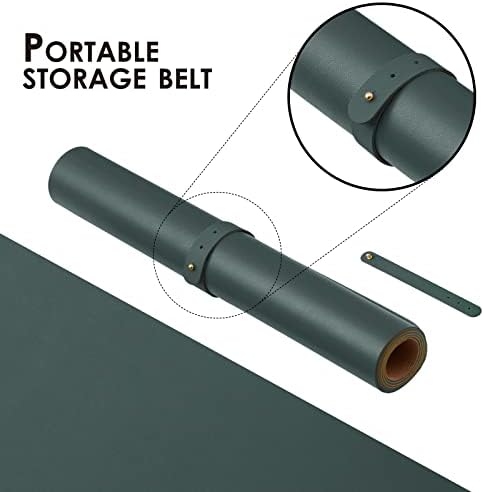 Cork Desk Mat - Dual-Sided Desk Pad for Office and Home - Desk Organization and Accessories - Ideal for Large Mouse Pad and Desk Mats on Top of Desks(Dark Green,80cmx 40cm) - Image 4