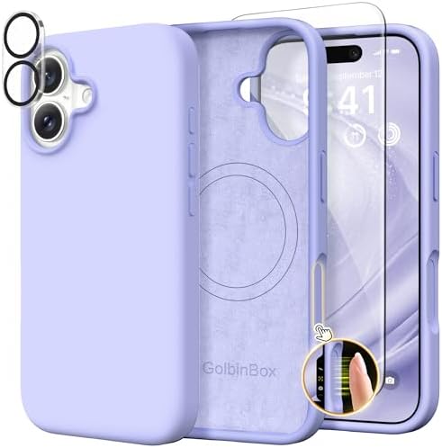 GolbinBox Magnetic for iPhone 17 Case, Silicone Cover, Lilac by GolbinBox