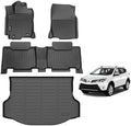 AIPOIL® Custom Fit TPE Floor Mats & Cargo Liners for 2013-2018 Toyota RAV4 (Not Hybrid or Prime), Raised Edge Non-Slip All-Weather Waterproof Stain-Resistant Durable Mats by AIPOIL