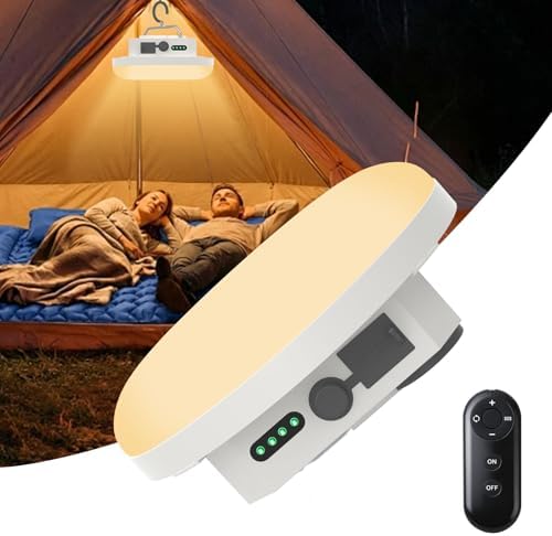 LED Rechargeable Stepless Dimming Camping Light with Remote by Aojcntoz