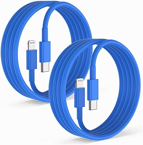 2Pack for iPhone14/13/12 Fast Charger Cable Blue 6ft[Apple MFi Certified] by Citelect
