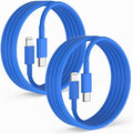 2Pack for iPhone14/13/12 Fast Charger Cable Blue 6ft[Apple MFi Certified] by Citelect