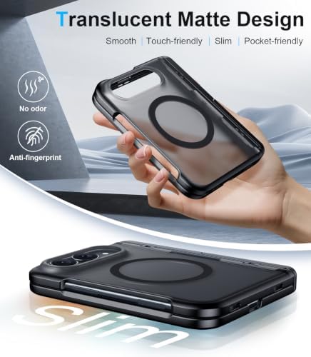Temdan Magnetic for iPhone Duo Case Ultra Fold with Hidden Stand, Black - Image 7