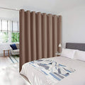 NICETOWN Noise Reducing Room Dividers Curtains Screens Partition Panels, Wide Width Grommet Top Divider for Living, Bedroom, Baby Room (One Pack, 7ft Tall x 15ft Wide, Cappuccino) by NICETOWN