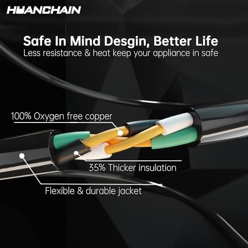 HUANCHAIN 75 FT 2Pack Extension Cord Black, 16 AWG, Outdoor Electric Cable - Image 3