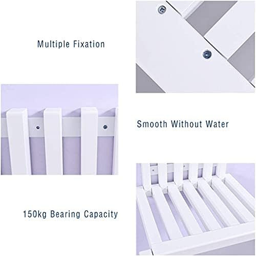 Foldable Wall Mounted Bench with 150kg Capacity for Entryway Bathroom or Living Room Stylish Hollow Design Perfect for Small Spaces - Image 7