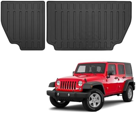 Custom for 2007-2018 Jeep Wrangler JK 4 Door Rear Seat Backrest Mat All Weather TPE Rubber Protection Mat (for Jeep Wrangler JK Backrest Mat) by Wqyimat