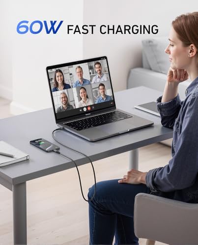 USBC to C Cable 10FT USB C Cables 60W, Long USB Type C Fast Charging Cable - Image 4