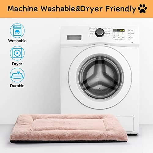 Dog Crate Pad Washable Dog Bed for Crate Small Cozy Mat 22-Inch Pink - Image 5