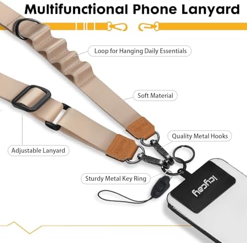 Icycay Phone Lanyard Crossbody Strap Neck Adjustable Teacher Women Gold - Image 3