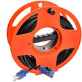 Clear Power 16 Gauge 3Prong Cords (16/3 SJTW & Cord Storage Wheel, Black, 80 ft - w/Wheel) by ClearPower
