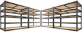 ROOMFAVE 40" W Storage Shelves 5 Tier Garage Shelving 2350LBS, 4PCS by RoomFave-organizeyourjoy