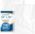 24" X 36" Open-End Flat Poly Bags (100 Count) No Adhesive Strip - 2 Mil by SpartanIndustrial