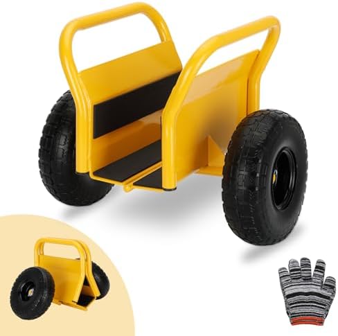Heavy Duty Panel Dolly Slab Dolly 10 Inch Solid Rubber Tires by Unknown