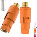 Under Sink In line Water Filter - Sediment Water Filter, Reusable Impurity Filter Attachment, 9/16" Female x 9/16" Male Thread Connector Size for Bathroom Kitchen RV Faucet Supply Lines (1 Pair) by J-HVA