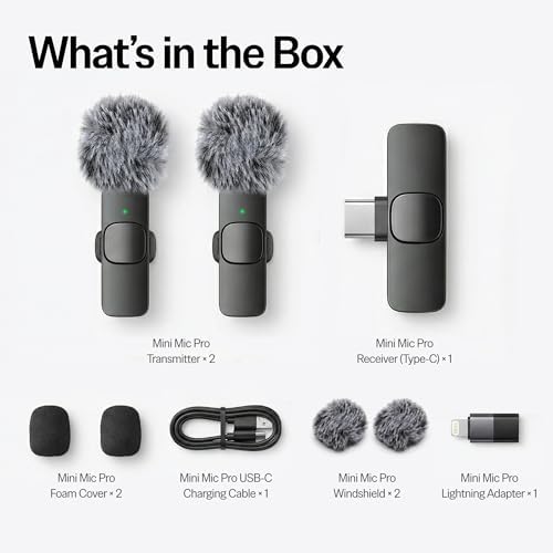 Mini Mic Pro (Latest Model – #1 Microphone for iPhone & Android, Wireless Mini Microphone, Clear Voice, Noise Cancelling, Lavalier Mic for TikTok, YouTube & Interviews - Image 6
