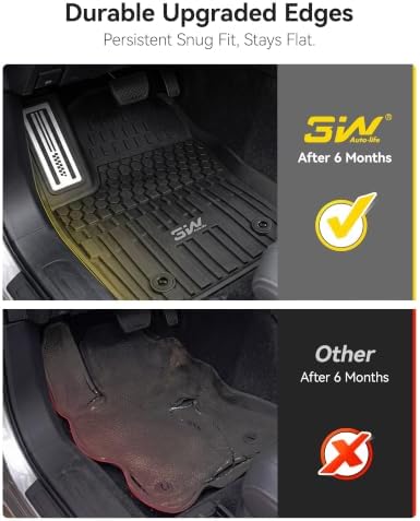 3W Floor Mats for Toyota Tacoma 2024-2026 Double Cab Automatic - Image 3