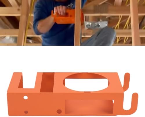 FTVOGUE 4 In 1 Job Site Organizer with Cup Holder Phone Stand and Hooks for Garage Construction Work Heavy Duty Steel Mounting on Wall Studs - Image 2