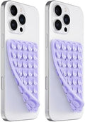 Anteel 2 Pack Silicone Suction Cup Phone Case Mount Double Sided, Hands-Free Silicon Phone Grip with Higher Suction Power for Selfies and Videos, Non Slip Phone Accessories (Lavender) by PKYAA