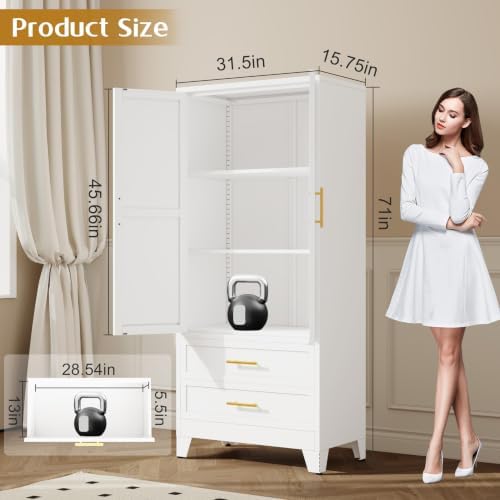 GAIOUS Steel Pantry Cabinet, 71" Metal Storage Cabinets - Image 2