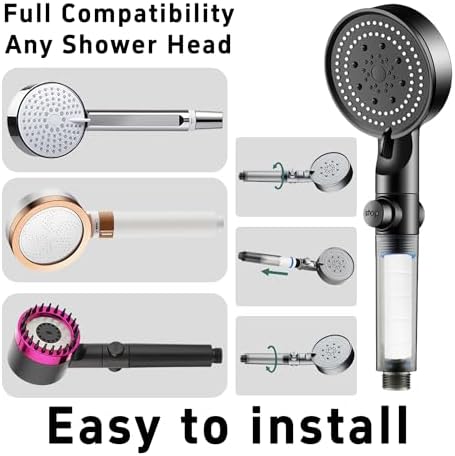 12Pcs 3” Shower Head Filter Cartridge, PP Cotton Replacement Filters for High Pressure Handheld Turbo Fan, Vortex Hydro Jet Shower Head, Improves Water Quality, Easy Install - Image 6