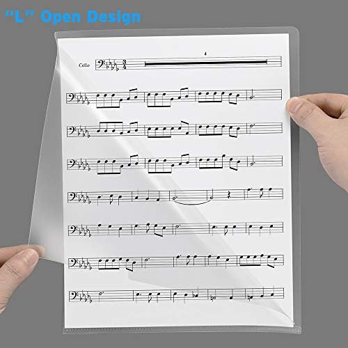 Sooez 25 Pack Clear Document Folder Project Pockets, Plastic File Folders Letter Size, Clear Sleeves for Paper Protector 8.5 x 11, Presentation Folders Report Covers - Image 4