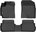 Floor Mats Custom for Toyota Corolla 2009-2013 All Weather Protection TPE Heavy Duty Non-Slip Automotive Floor Liners Fits Front& 2nd Row Full Set Accessories, Black by HAFIDI