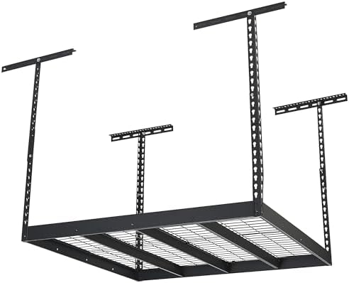Klutch Overhead Garage Storage Rack, Adjustable Height, 350-Lb. Capacity by Klutch