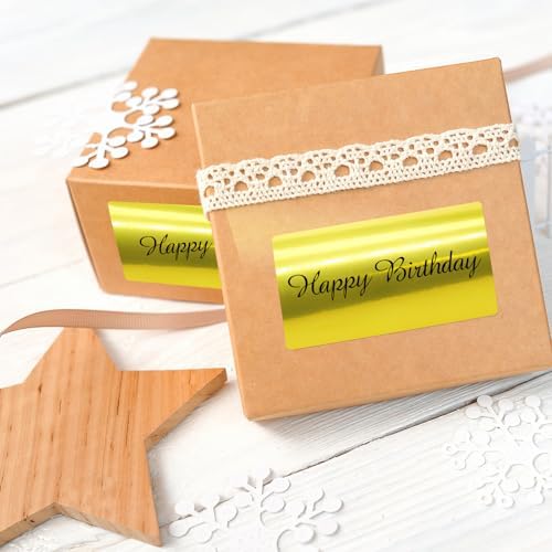 2" x 4" Gold Thermal Label Stickers,Waterproof Thermal Printer Sticker Labels for Gift Wrapping, Self-Adhesive Name Price Tag DIY Custom Logo Design (250 pcs,Gold) - Image 4