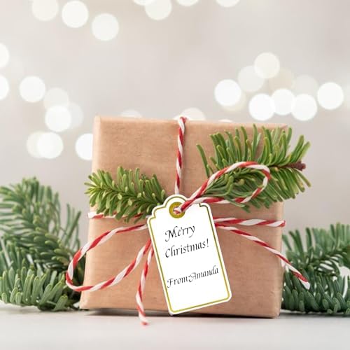 Anwyll Gift Tags with String - 100 Pcs Gold Foil Gift Tags for Presents - Image 4