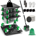 Heavy Duty Furniture Dolly 360 Rotate 5 Wheels 3000 Lbs Capacity 5.3x5.3 in by NESTEASY