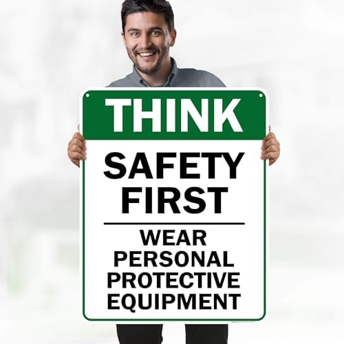 Think Safety First Wear Personal Protective Equipment Sign, 24"x30" - Image 2