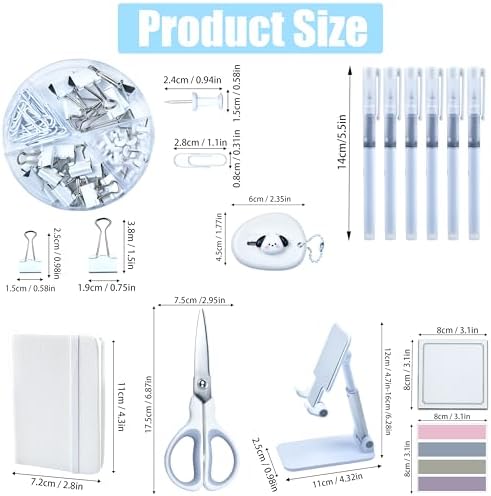 LXEVIHK White Desk Accessories 23-Piece Office Supplies Gift Set - Image 6