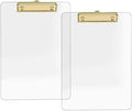 JIARI 2 Pack Clear Acrylic Office Clipboard A4 Letter Size 8.6" x 12.2" by JIARI