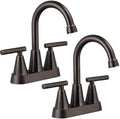 Cobbe Bronze Bathroom Faucets, Centerset Bathroom Sink Faucet, 2 Pack by Cobbe