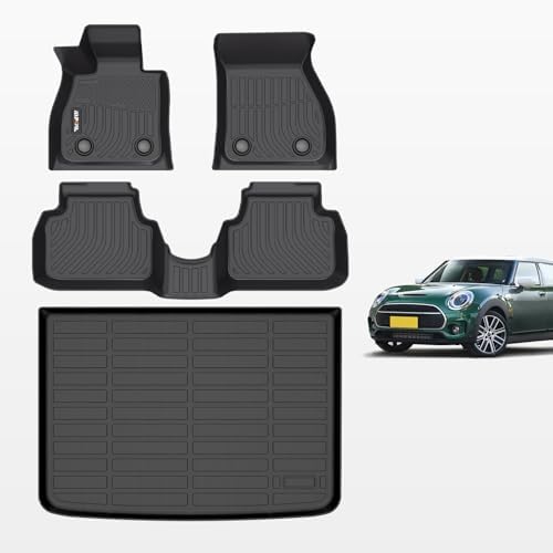 AIPOIL® Custom Fit TPE Floor Mats & Cargo Liners for 2016-2024 Mini Clubman, All-Weather Waterproof Stain-Resistant Durable Raised Edge Black Full Car Accessories by AIPOIL