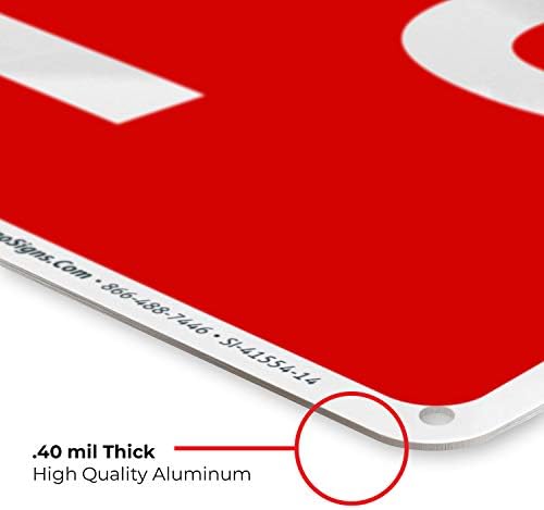 FDC Left Arrow Sign, Red Background, - Image 6