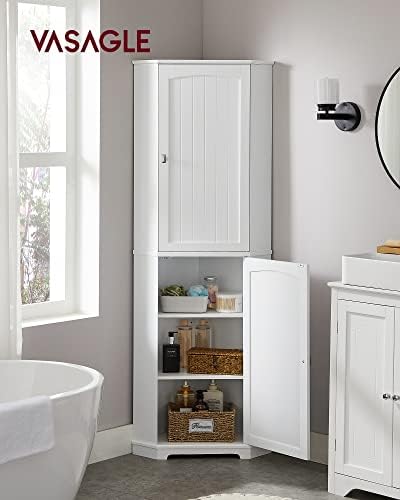 VASAGLE Tall Corner Cabinet, 2 Doors, 4 Adjustable Shelves, 65.4”H - Image 2