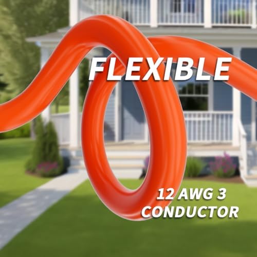 PlugSaf 6FT 2Pack 12 Gauge Extension Cord, Short Extension Cord, Orange - Image 4