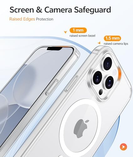 FNTCASE for iPhone 13 Pro Max Case Clear, Fit for Magsafe, Anti Yellowing - Image 4