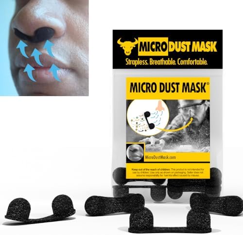 Dust Mask for Nose - Nose Filter Dust Blocker, Disposable Breathable Woodworking, Lawn Mowing, Construction by MicroDustMask