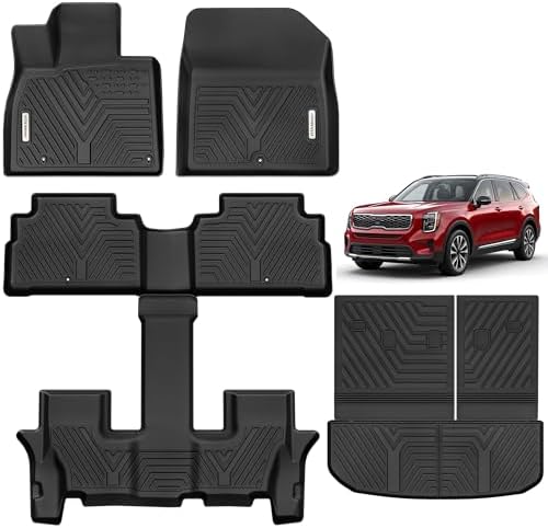 YITAMOTOR All Weather Floor Mats for Kia Telluride 2025-2020 7/8 Seater by YITAMOTOR