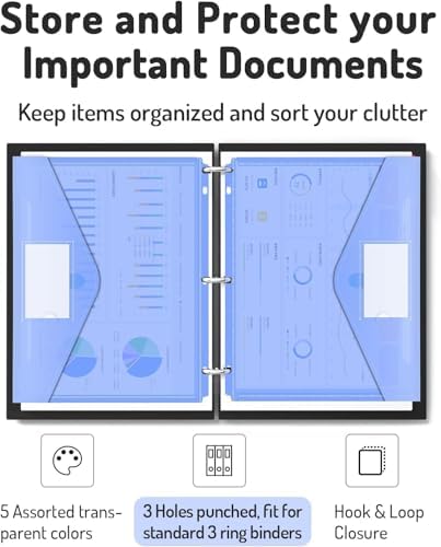 Forvencer Binder Pocket, 4X Regular Capacity, 10 Pack Super Heavyweight - Image 4