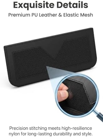 Car Seat Gap Filler Organizer, PU Leather Side Storage Pouch for Phone Keys Cards, Anti Scratch Console Pocket with Self Adhesive, Universal Car Organizer for SUV Truck (Black) - Image 4