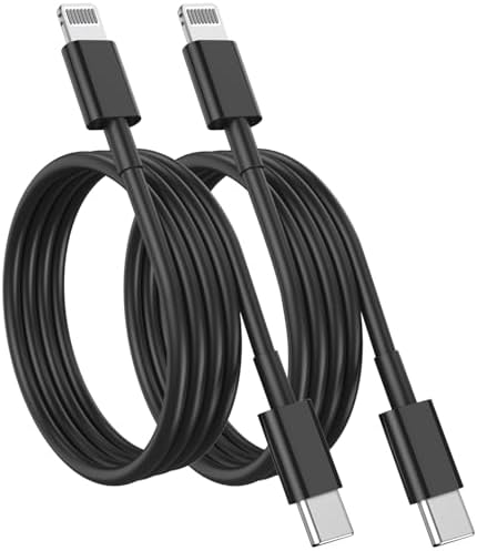 Susnwere USB C to Lightning Cable (2pack 6ft), Apple MFi Certified iPhone Fast Charger 2m, Power Delivery Original Type C Charging Cord for Apple iPhone 13/12/11 Pro/11/XS MAX/XR/8/7/6s Plus,iPad by Susnwere