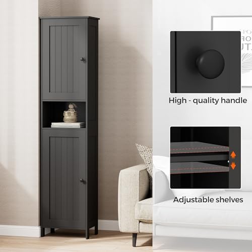 Homleke Tall Bathroom Storage Cabinet with 2 Doors, Slim Bathroom Cabinet - Image 7