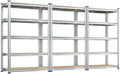 REIBII Garage Shelving, 5 Tier Storage Shelves Load 2400LBS, Adjustable Garage Shelving Heavy Duty, Metal Shelving Unit with Waterproof Columns, 35.5" W x 11.9" D x 72" H, Galvanized, 3 Pack by REIBII