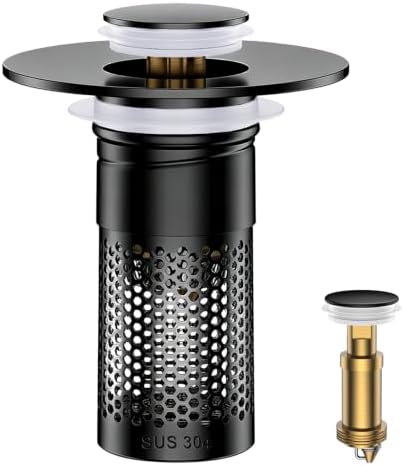 Bathroom Sink Drain Strainer,Universal Pop-Up Sink Stopper Hair Catcher - Image 4