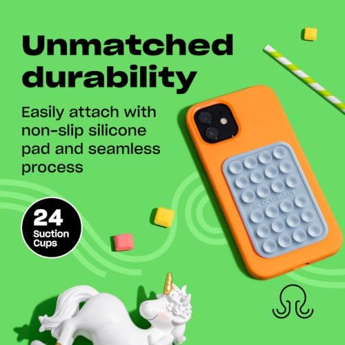 OCTOBUDDY Classic - Silicone Suction Phone Case Adhesive Mount, Baby Blue - Image 4